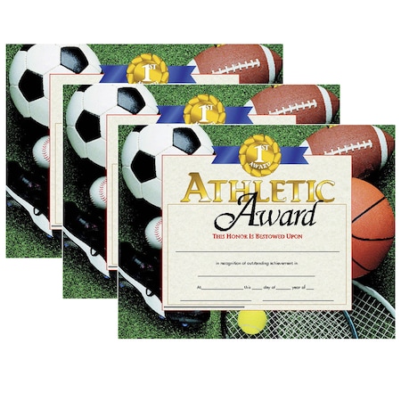 Hayes Athletic Award Certificates, PK90 VA526